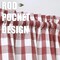 Red Burgundy Buffalo Plaid Check Tier Curtains 24 Inches Long for Kitchen,Gingham Farmhouse Rod Pocket Half Window Cafe Curtains Bathroom for Window, 28" x 24", Red/White, Set of 2